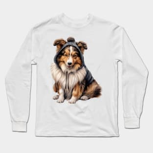 Winter Shetland Sheepdog Long Sleeve T-Shirt